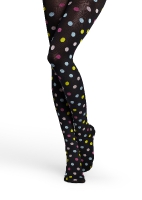 Panty/kousenbroek zwart met kleurige dots 
Kousen 
Kousenbroeken - Panty's 