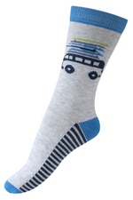 Sokken Surfer gemleerd grijs/blauw 
Kousen 
Kousen/sokken 