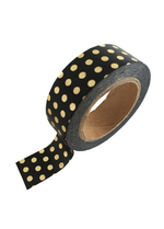 washi/masking tape Black gold foil dots 
Karton 
Masking tape/Washi tape 