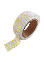 washi/masking tape white gold + foil sprinkles 
Karton 
Masking tape/Washi tape 